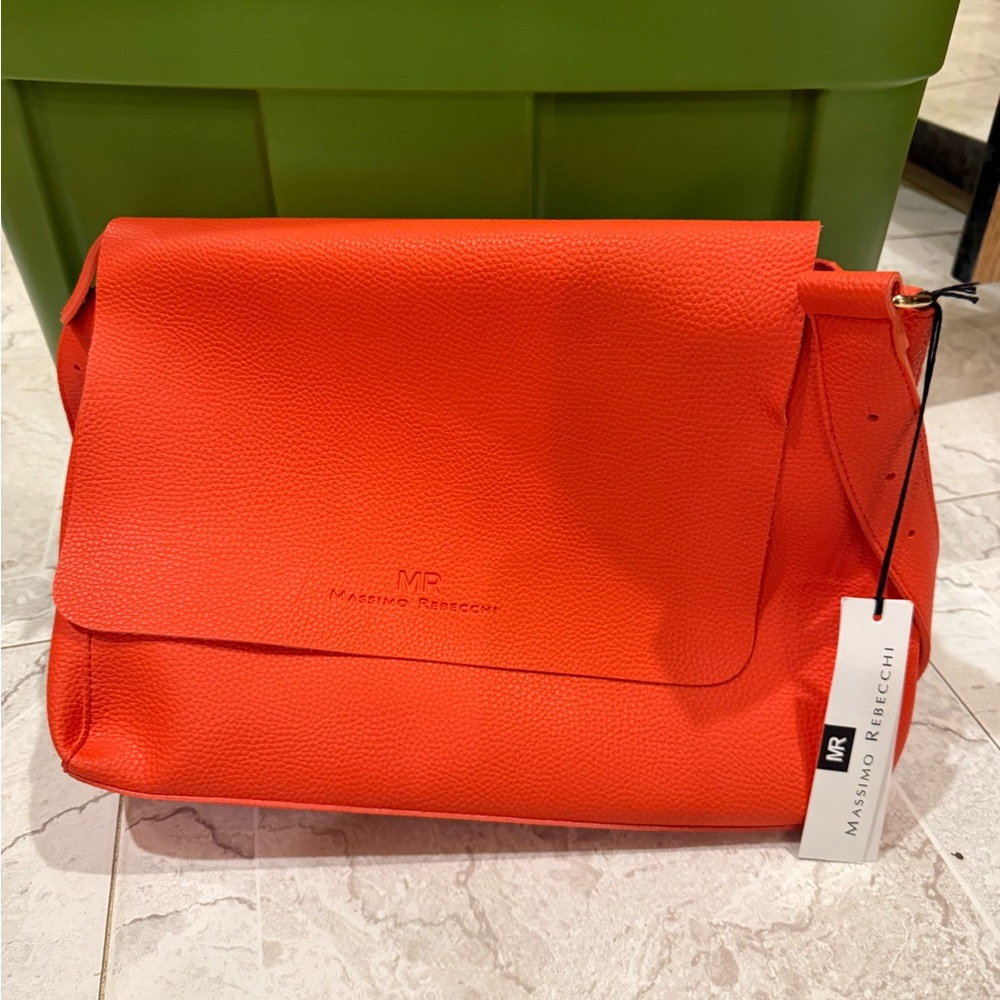 Massimo Rebecchi Bold Orange Messenger Bag